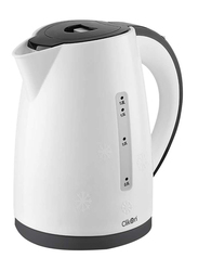 Clikon 1.8L Electric Kettle, 1500W, CK5120, White/Black