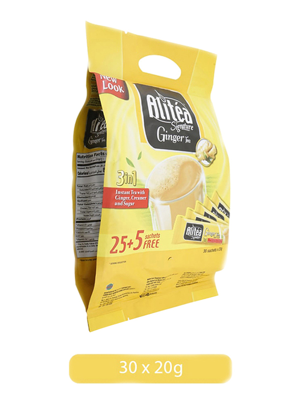 Ali tea Signature 3-in-1 Instant Ginger Tea, 30 Sticks x 20g