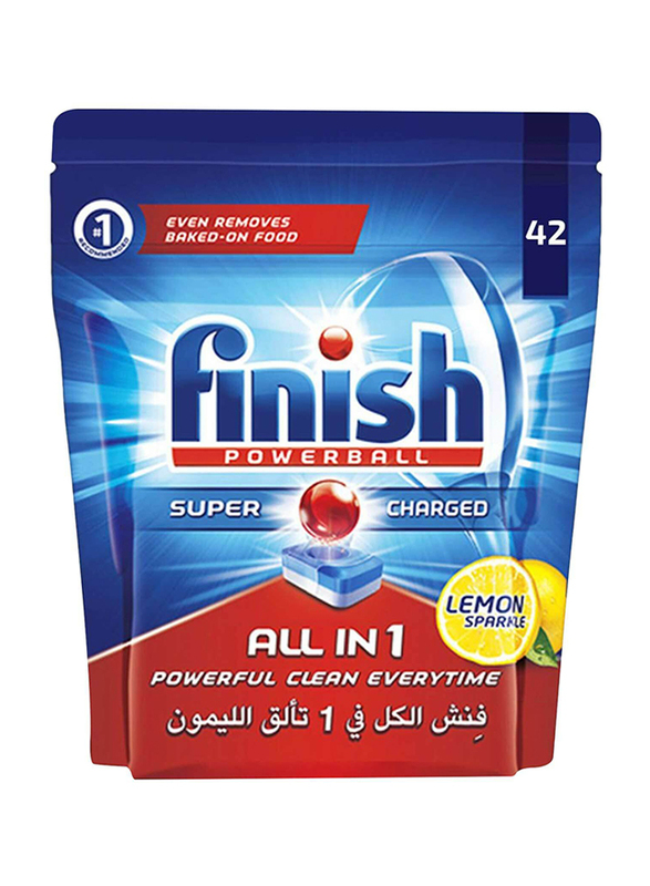 Finish All in 1 Auto Dishwashing Lemon Power Ball Tablets, 42 Tablets