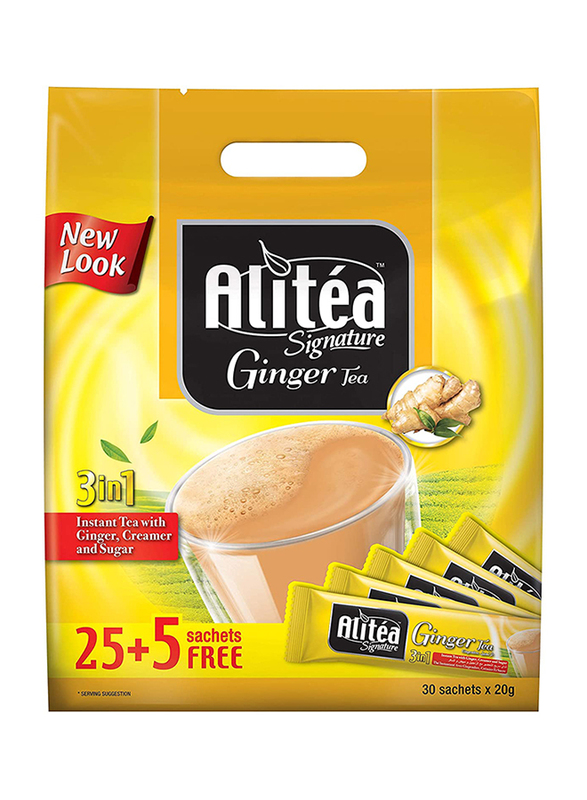 Ali tea Signature 3-in-1 Instant Ginger Tea, 30 Sticks x 20g
