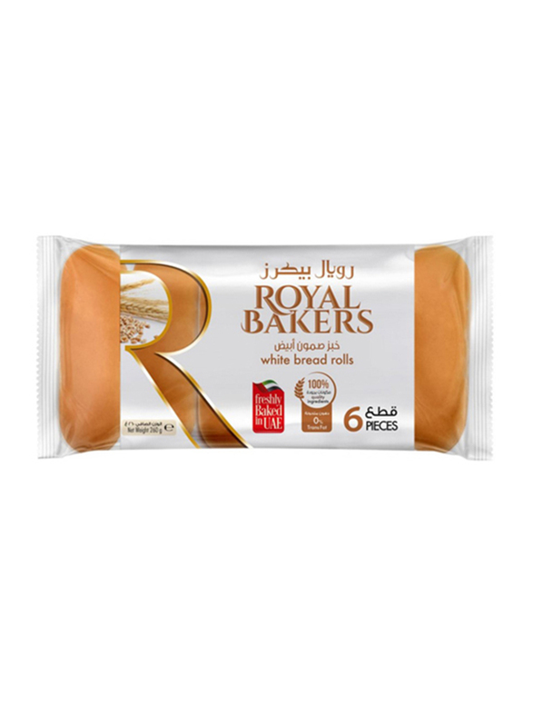 Royal Bakers White Bread Roll, 6 Pieces, 260g