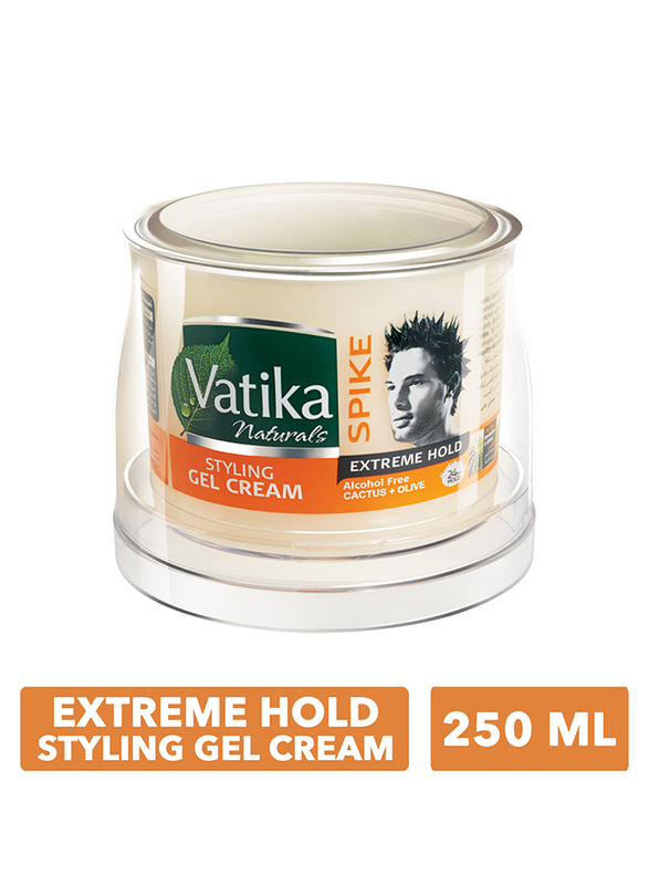 Dabur Vatika Extreme Hold Spike Styling Hair Gel Cream for All Hair Types, 250ml