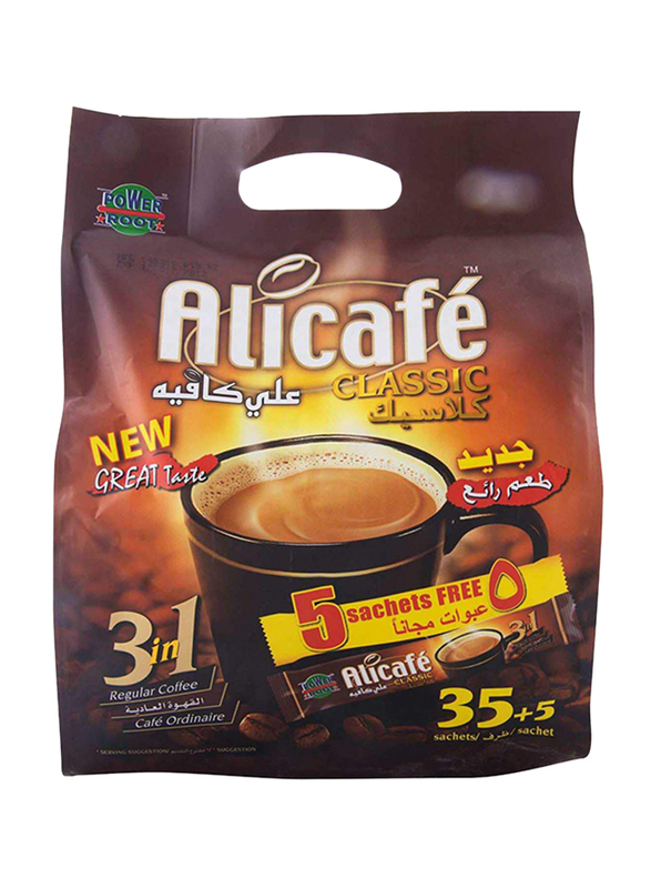 Ali Cafe Classic 3-in-1 Instant Coffee, 35+5 Sachets x 20g