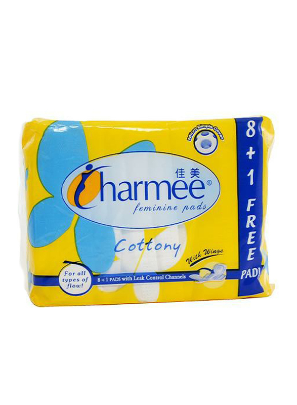 Charmee Cottony Feminine Sanitary Pads, 9 Pieces