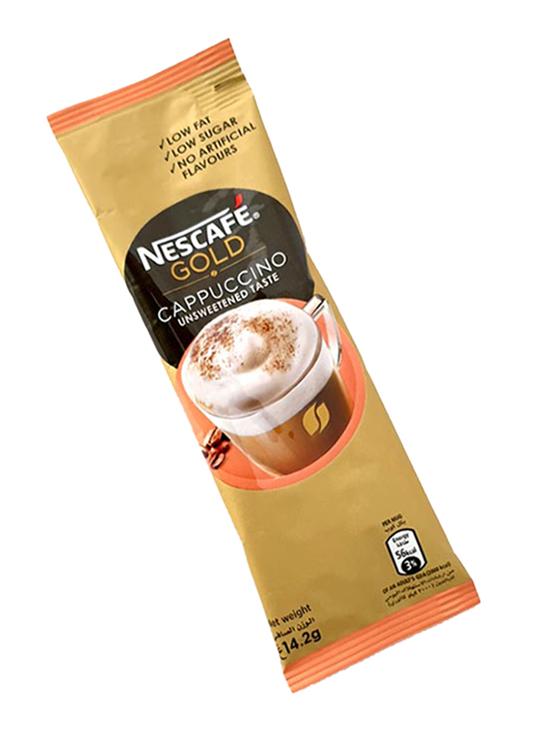 Nescafe Gold Cappuccino Unsweetened Instant Coffee Sachet, 14.2g