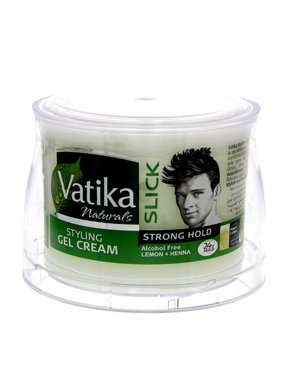 Dabur Vatika Slick Strong Hold Styling Gel Cream for All Hair Types, 250ml