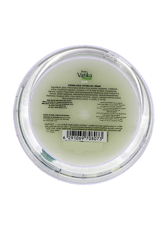 Dabur Vatika Slick Strong Hold Styling Gel Cream for All Hair Types, 250ml