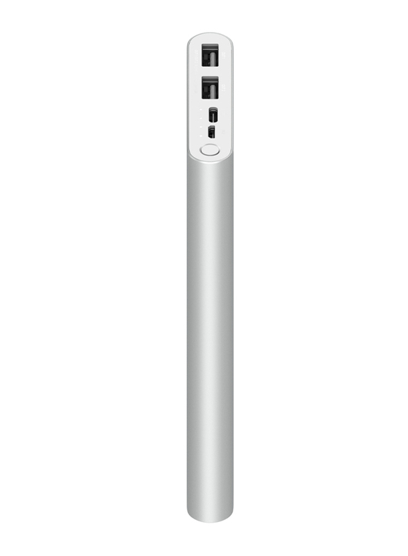 Xiaomi 10000mAh Mi 18W Fast Charge Power Bank 3 with USB Type-C and Micro-USB Input, VXN4273GL, Silver