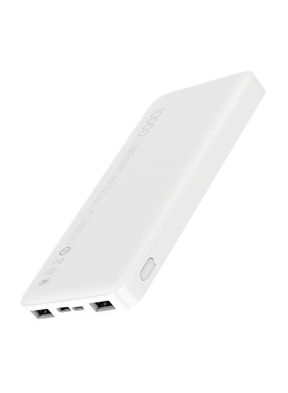 Xiaomi 10000mAh Redmi Power Bank with USB Type-C and Micro-USB Input, VXN4286GL, White
