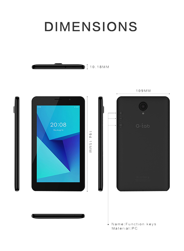 G-Tab C3 16GB Grey/Black 7-inch IPS LCD Tablet, 1GB RAM, Wi-Fi + 3G