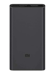 Xiaomi 10000mAh Mi 18W Fast Charge Power Bank 3 with USB Type-C and Micro-USB Input, VXN4274GL, Black