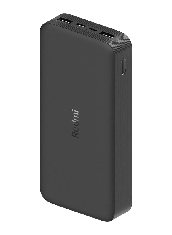 Xiaomi 20000mAh Redmi 18W Fast Charge Power Bank with USB Type-C and Micro-USB Input, VXN4304GL, Black