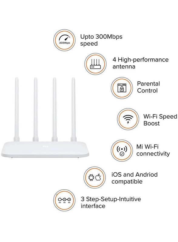 Xiaomi Mi DVB4231GL 4C Router, White