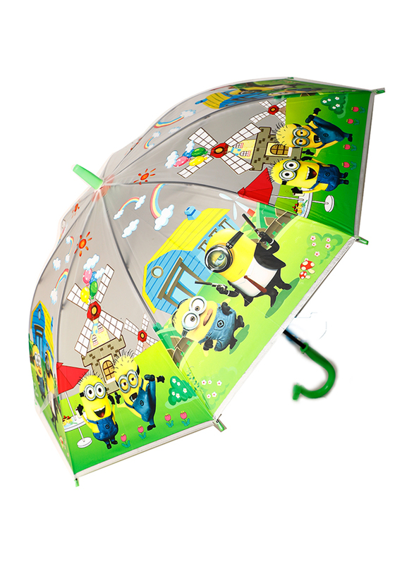 

Madhoor Minions Printed Umbrella for Kids, Blue/Yellow/Grey