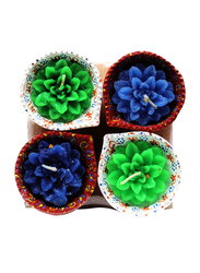 Matti Fancy Diya, 4 Pieces, Multicolor