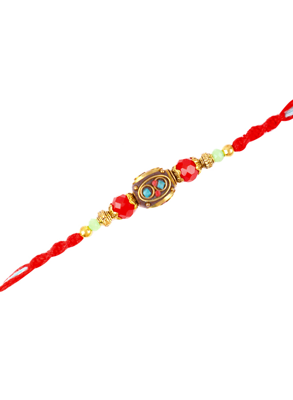 

Madhoor DS- 9 Designer Handcrafted Rakhi, Multicolour