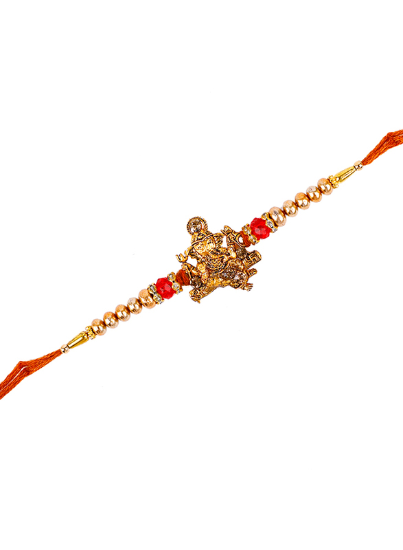 

Madhoor DS- 16 Designer Handcrafted Rakhi, Red/White/Gold