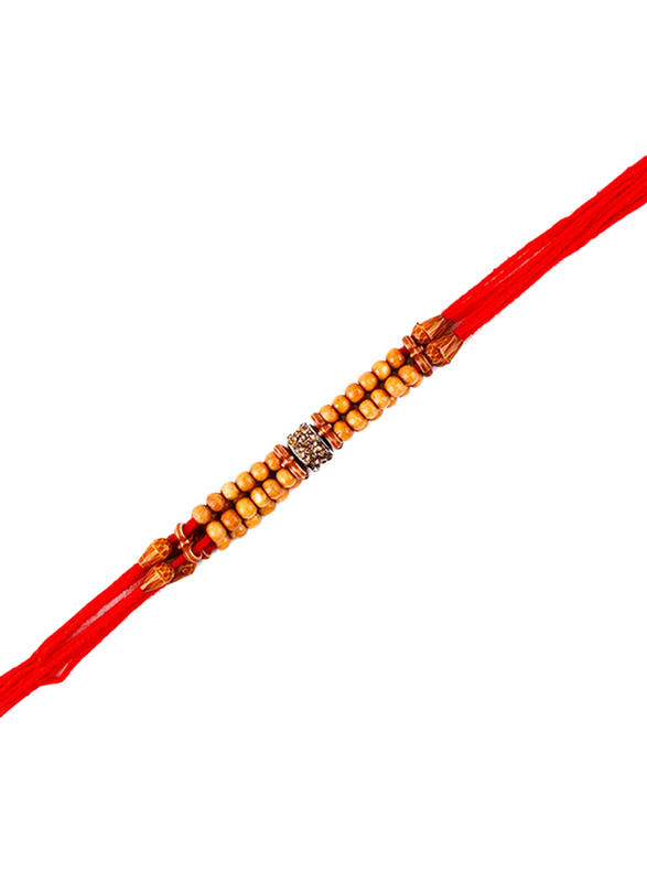 

Dana A42 Designer Handcrafted Rakhi, Red/Yellow