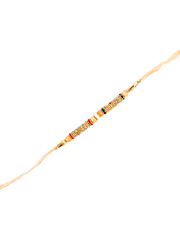 

Dana A30 Designer Handcrafted Rakhi, Beige/Gold