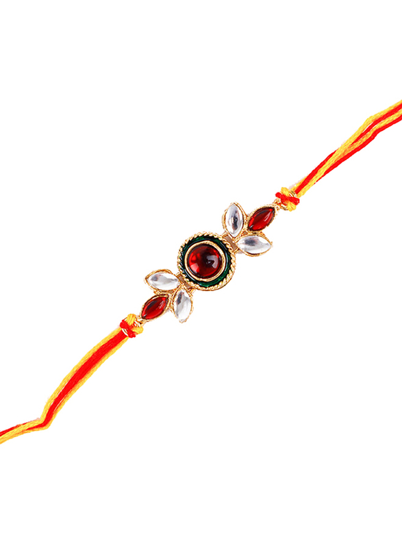 

Madhoor DS- 27 Designer Handcrafted Rakhi, Multicolour