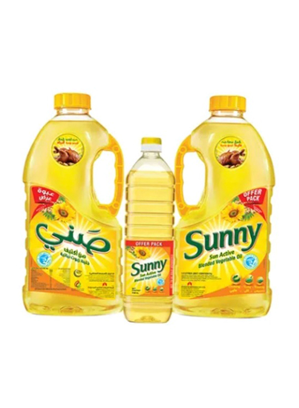 

Sunny Sun Active Blended Vegetable Oil, 2 x 1.5 Liter + 1 x 750ml