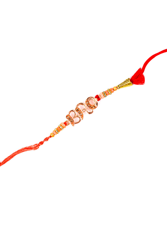 

Madhoor DS- 26 Designer Handcrafted Rakhi, Red/Gold