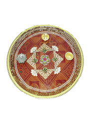 31cm Basanti Pooja Thali, Multicolor