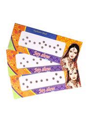 Madhoor Fancy Assorted Long Bindi Set, 3 Packet, Multicolour