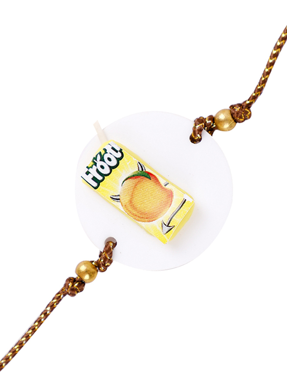 

Madhoor DS- 3 Designer Handcrafted Rakhi, Gold/brown