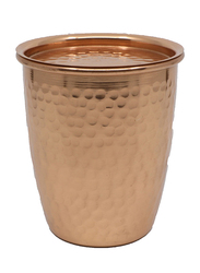 400ml Copper Glass with Lid, Brown