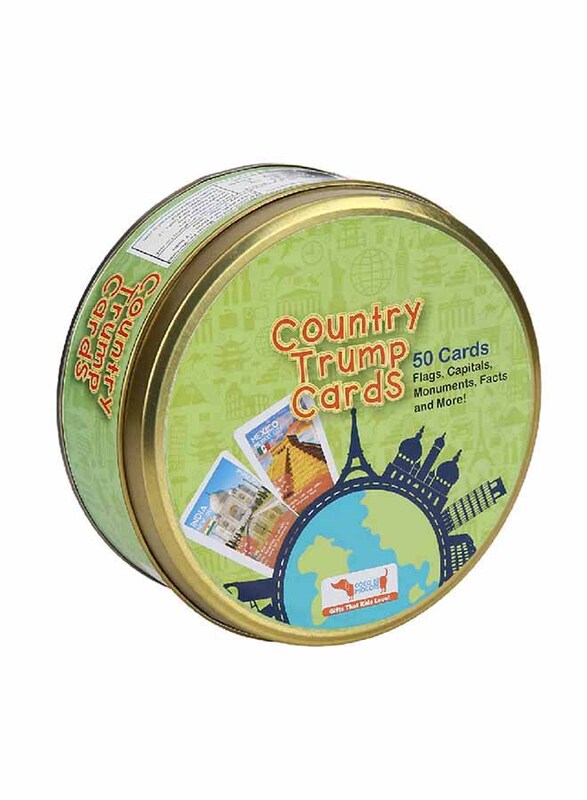 

CocoMoco Kids Country Trump Card Geography Educational Game, 50 Pieces, Ages 5+