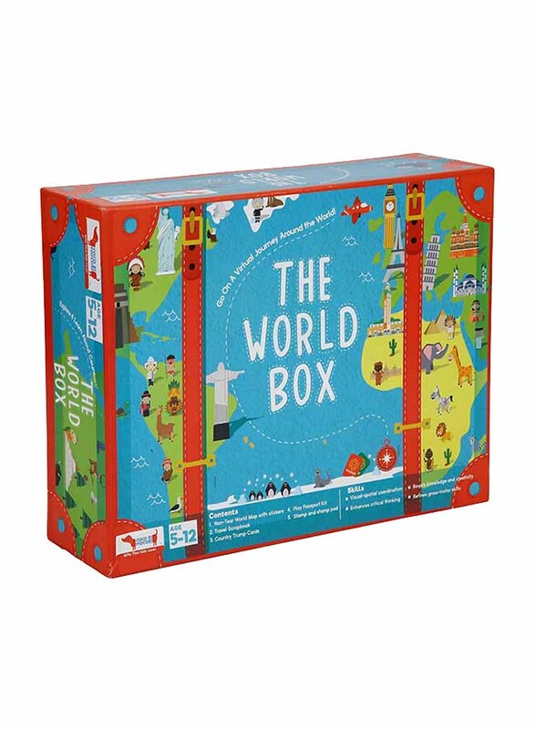 

CocoMoco Kids World Box Learn Geography with Activity Box, 100 Pieces, Ages 5+