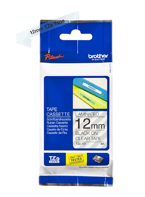 Brother Labeling Tape Cassette, Clear