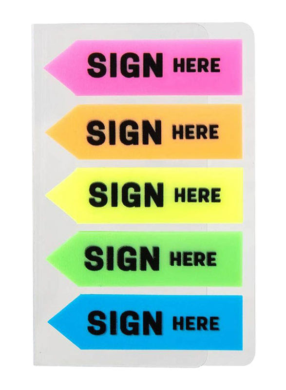 Deli Sign Here Index Tabs, Multicolor