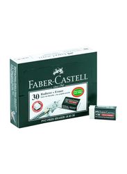Faber-Castell 30-Piece PVC Free Eraser Set, White