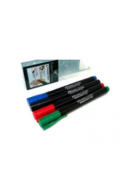 Faber-Castell 4-Piece Permanent Marker Set, Multicolour