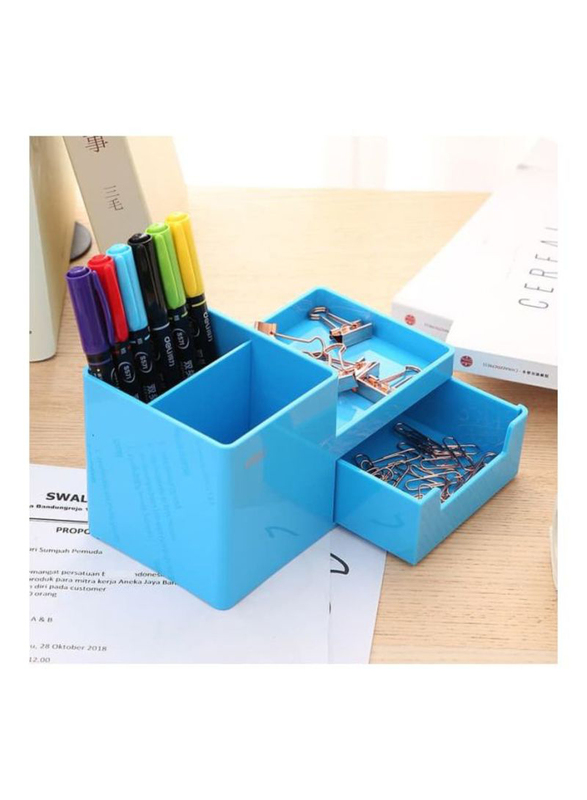 Deli Desk Organizer, Blue