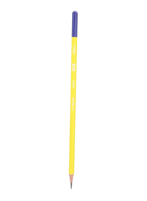 Deli 12-Piece U-Touch Graphite Pencil Set, Yellow/Purple