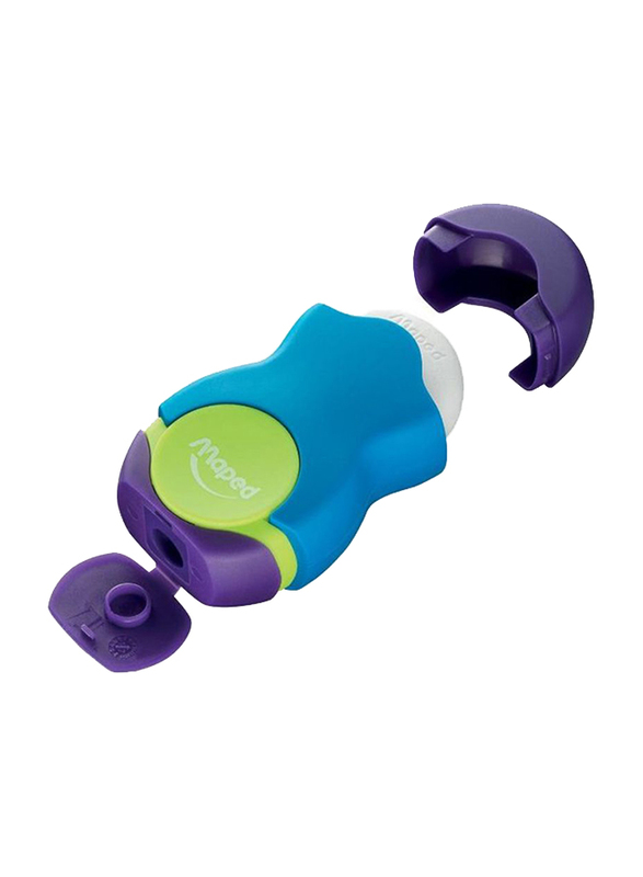 Maped 2-in-1 Duo Loopy Eraser and Sharpener, Multicolor