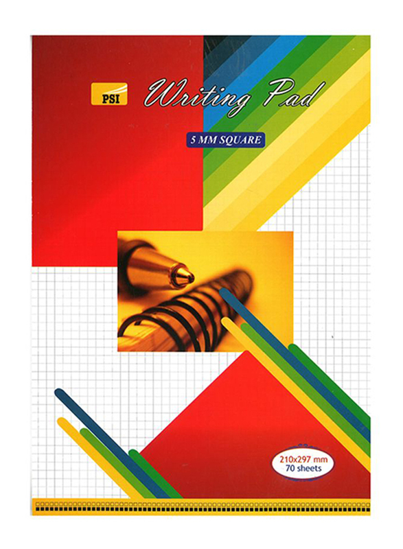 Psi Square Writing Pad, 5mm, Multicolor