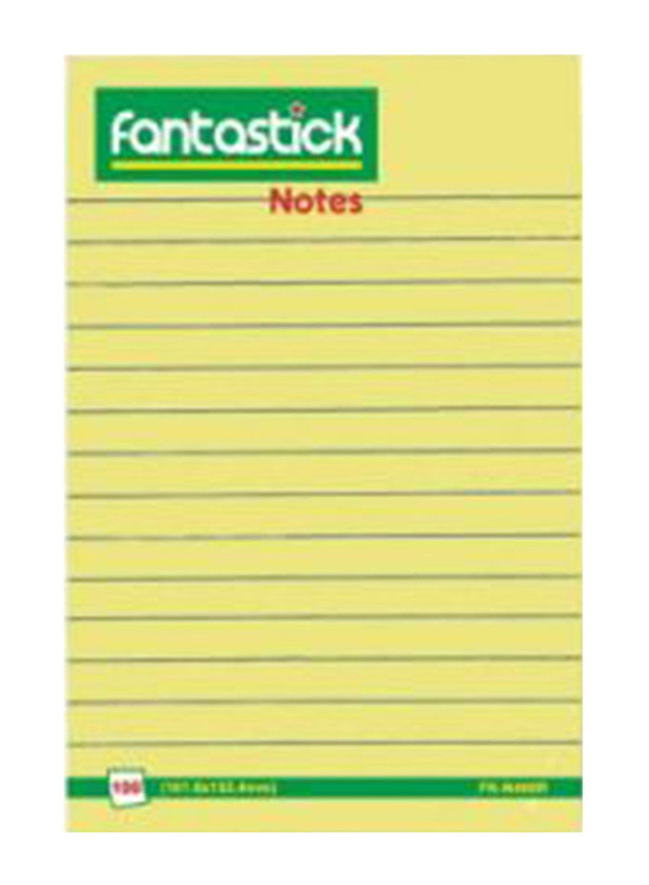Fantastick Post It Sticky Notes, 4x6 Inch, 90 Pages, Yellow