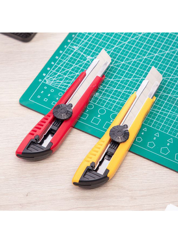 Deli Scalpel Loll Lift Cutter, 2 Pieces, Yellow/Red