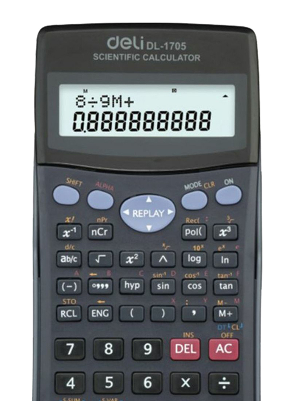Deli Scientific Calculator, DL-1705, Grey/Black