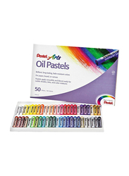 Pentel Arts Oil Pastels Set, 50 Pieces, Multicolour