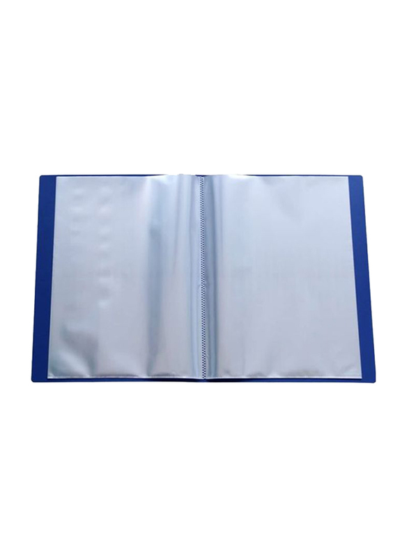 Deli Display Book with Antistatic Pocket, Blue/Grey/White