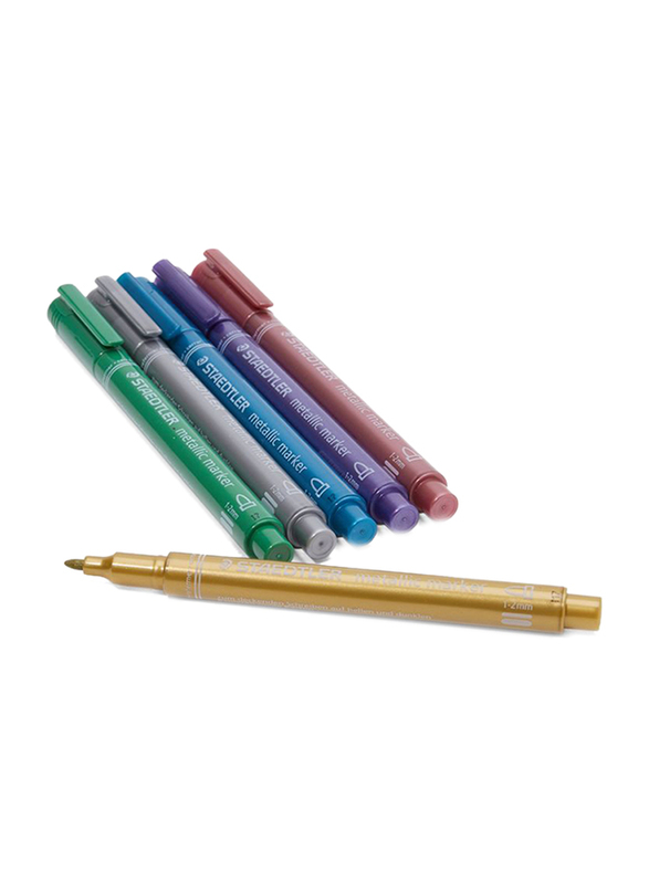 Staedtler 6-Piece Metallic Marker Set, Multicolour