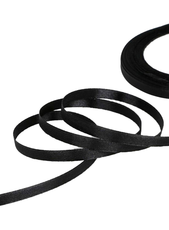 Itelker 25 Yard Satin Ribbon Party Decoration Supplies, Black
