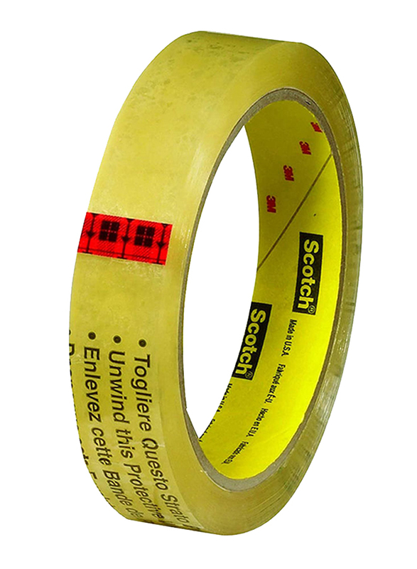 3M Scotch Permanent Double Sided Tape, 19mm x 32.92m, Clear