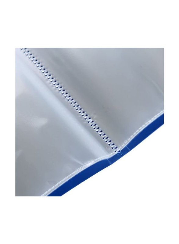 Deli Display Book with Antistatic Pocket, Blue/Grey/White