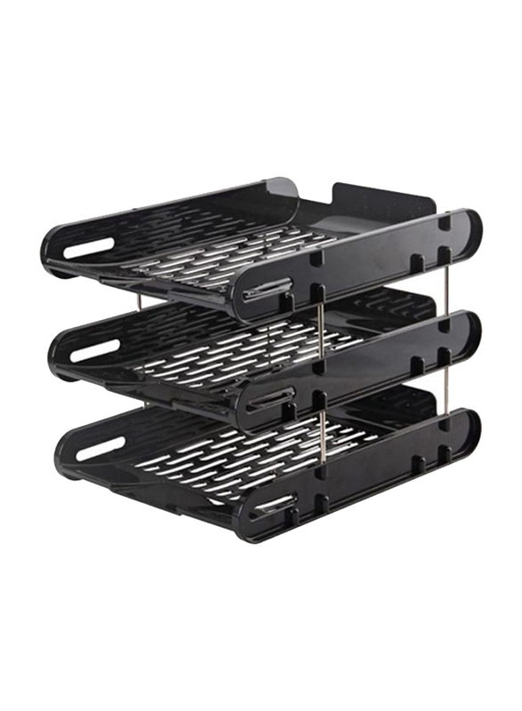 Deli 3 Stage Document Tray, Black